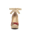 Zexie Platform Wedge in Floral Raffia