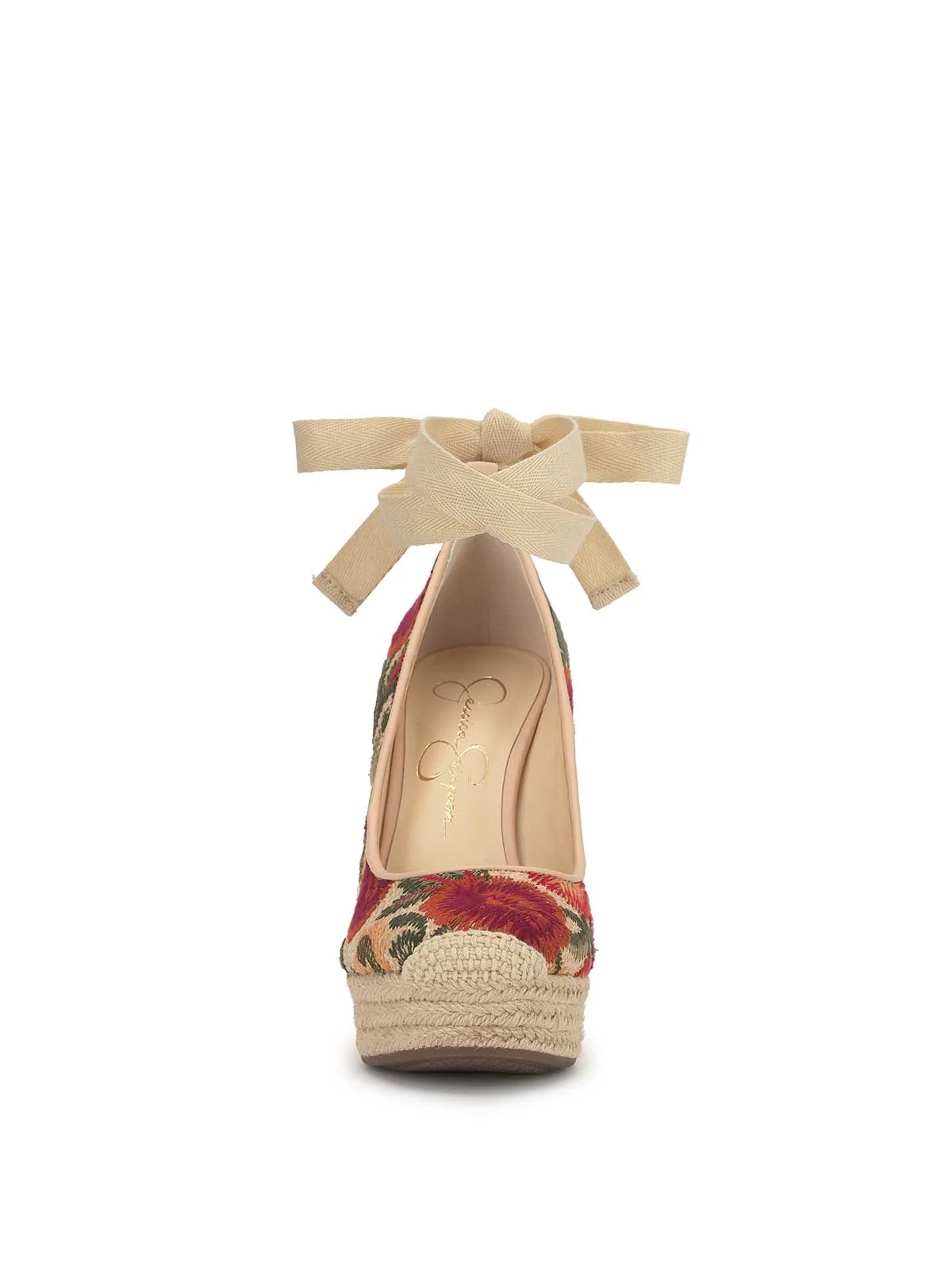 Zexie Platform Wedge in Floral Raffia