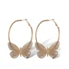 Butterfly Hoop Earrings