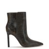 Debia High Heel Bootie in Black & Brown