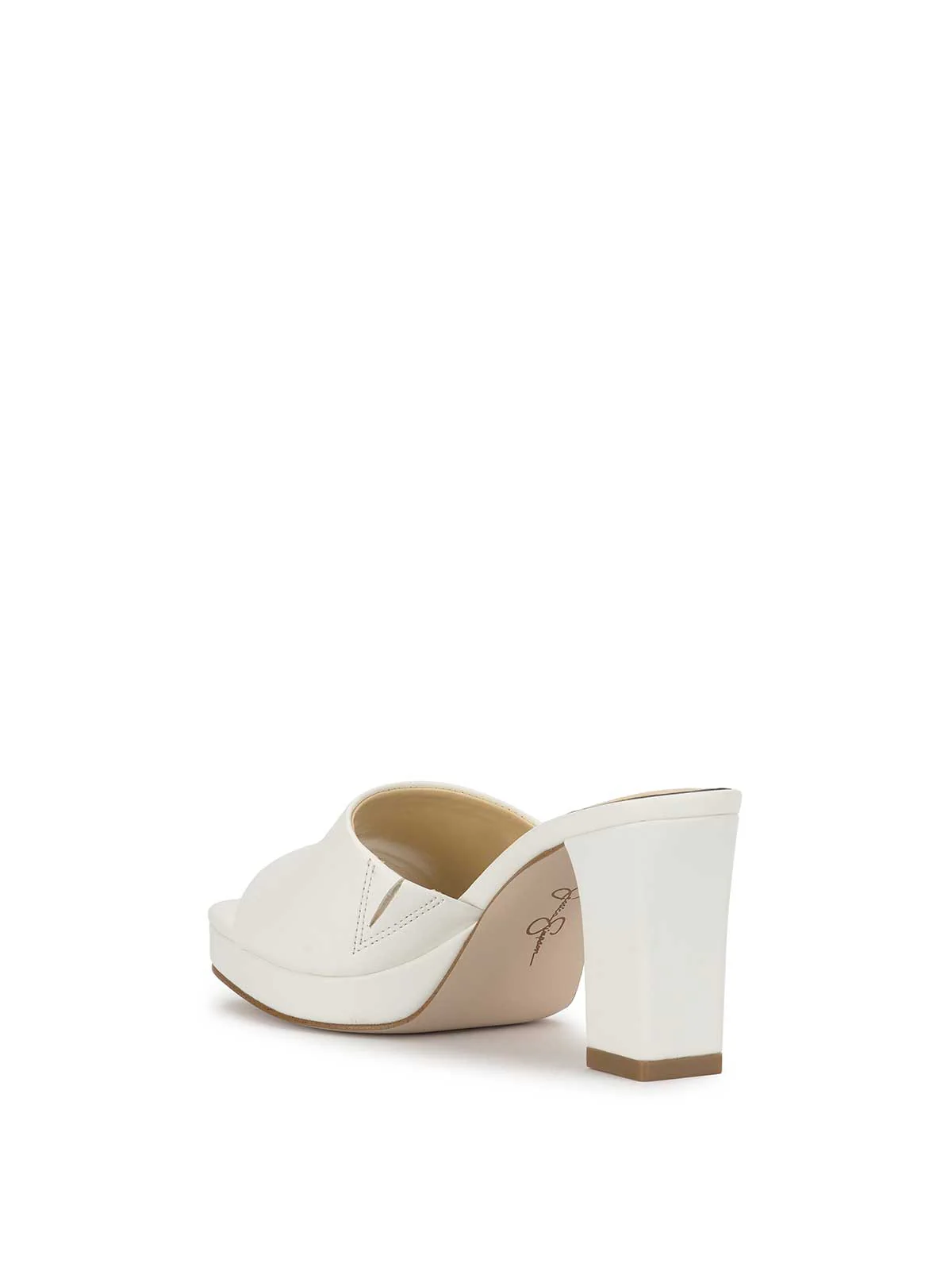 Elyzza High Heel Slide in Bright White