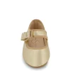 Toddler Amy Crystal Bow Ballet Flat in Gold