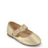 Toddler Amy Crystal Bow Ballet Flat in Gold