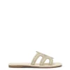 Bria Flat Sandal in Ivory