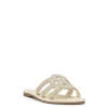 Bria Flat Sandal in Ivory