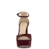 Telxia Ankle Strap Platform Sandal in Dark Cherry