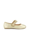 Little Girls' Amy Crystal Bow Ballet Flat in Gold