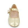 Little Girls' Amy Crystal Bow Ballet Flat in Gold