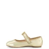 Little Girls' Amy Crystal Bow Ballet Flat in Gold