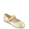Little Girls' Amy Crystal Bow Ballet Flat in Gold