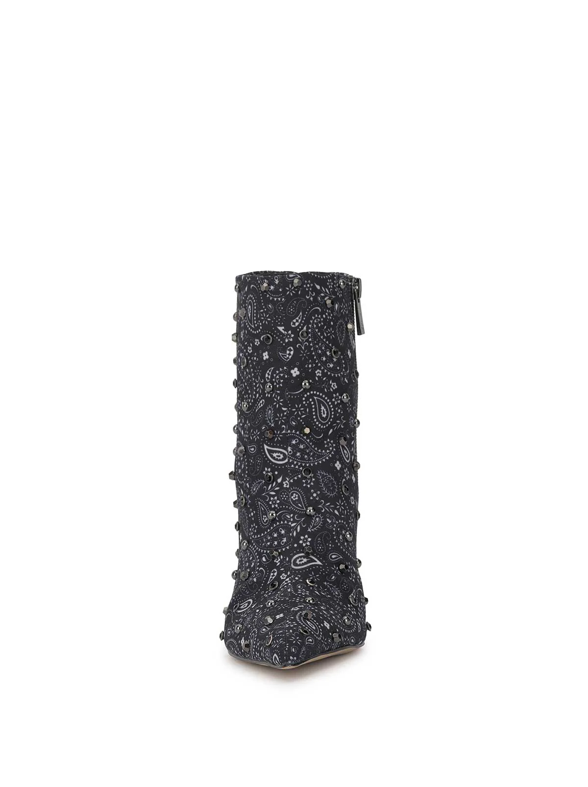 Wilonix Pointed Toe Bootie in Midnight Bandana
