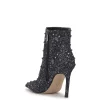 Wilonix Pointed Toe Bootie in Midnight Bandana