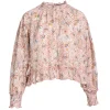 JS Jessica Simpson Anaya Mock Neck Blouse in Shell-Calia Paisley