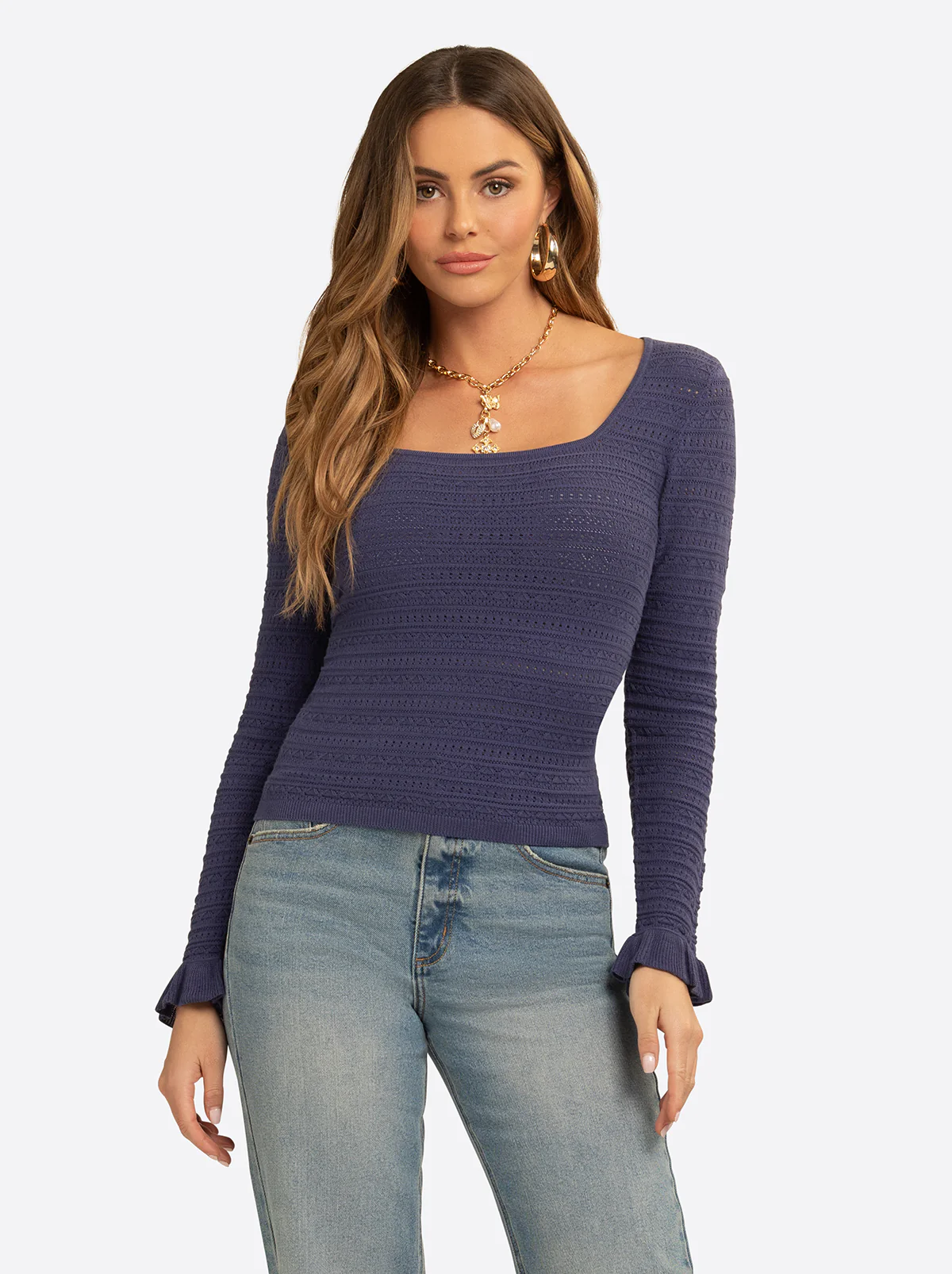 JS Jessica Simpson Luka Top in Deep Cobalt