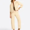 JS Jessica Simpson Pleat Back Denim Jacket  in Undyed Natural