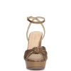 Immie Platform Sandal in Bronze Snake