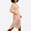 JS Jessica Simpson Sosa Tiered Dress in Shell-Calia Paisley
