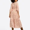 JS Jessica Simpson Sosa Tiered Dress in Shell-Calia Paisley