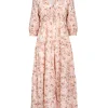 JS Jessica Simpson Sosa Tiered Dress in Shell-Calia Paisley