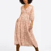 JS Jessica Simpson Sosa Tiered Dress in Shell-Calia Paisley