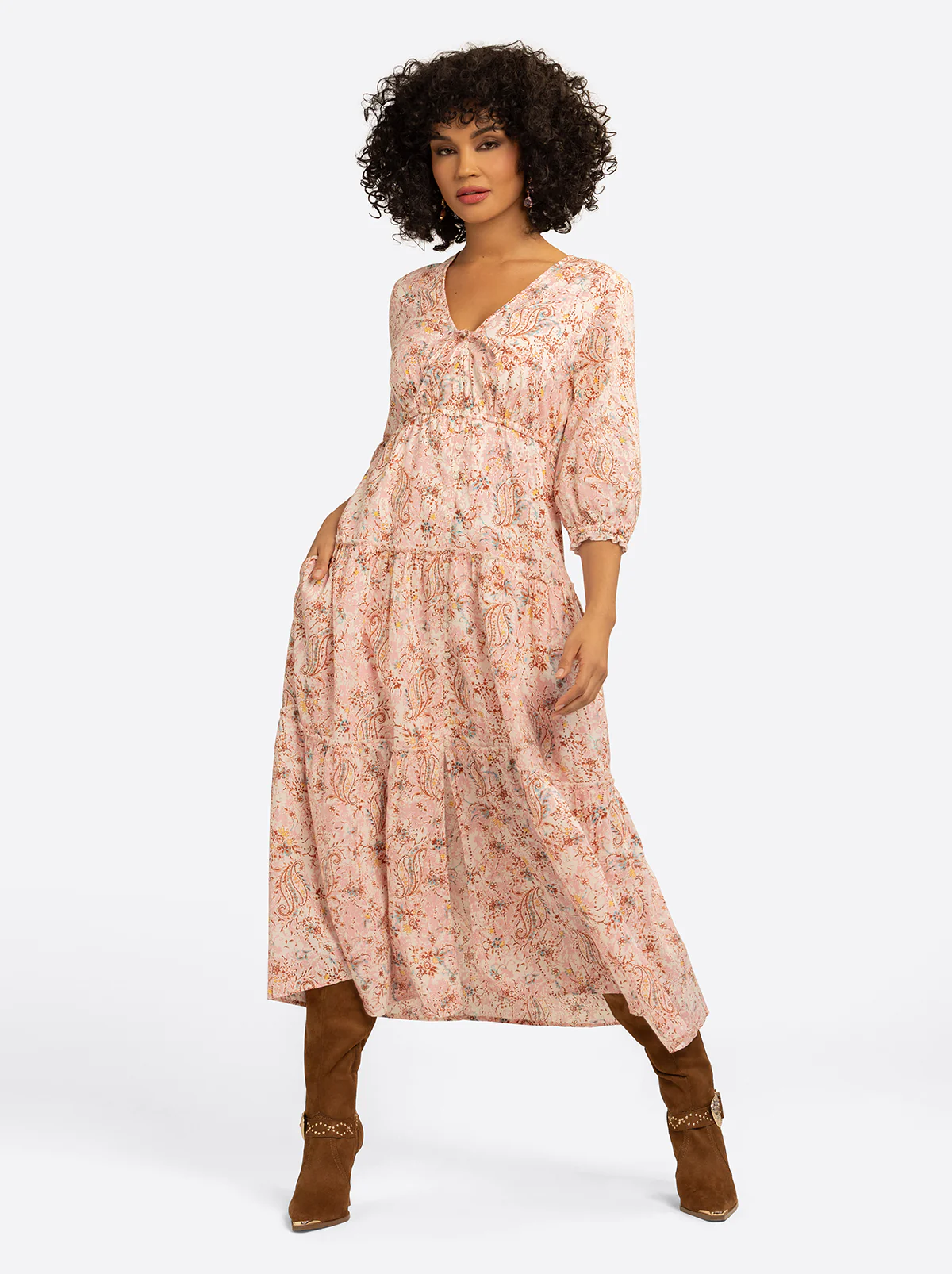 2942-shell-calia-paisley-xs-shell-calia-paisley-xs-variation-1.webp JS Jessica Simpson Sosa Tiered Dress in Shell-Calia Paisley