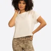 JS Jessica Simpson Suri Tee in Gardenia-Indra
