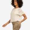 JS Jessica Simpson Suri Tee in Gardenia-Indra
