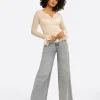 JS Jessica Simpson Tie Lace Top in Whitecap Gray