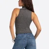 Jessica Simpson 2.0 Asha Shimmer Top in Black