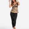 Jessica Simpson 2.0 Emmy Lace Trim Cami in Animal Print