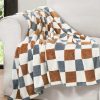 3243-emery-checkerboard-plush-throw-in-rust-grey-1.jpg Emery Checkerboard Plush Throw in Rust & Grey