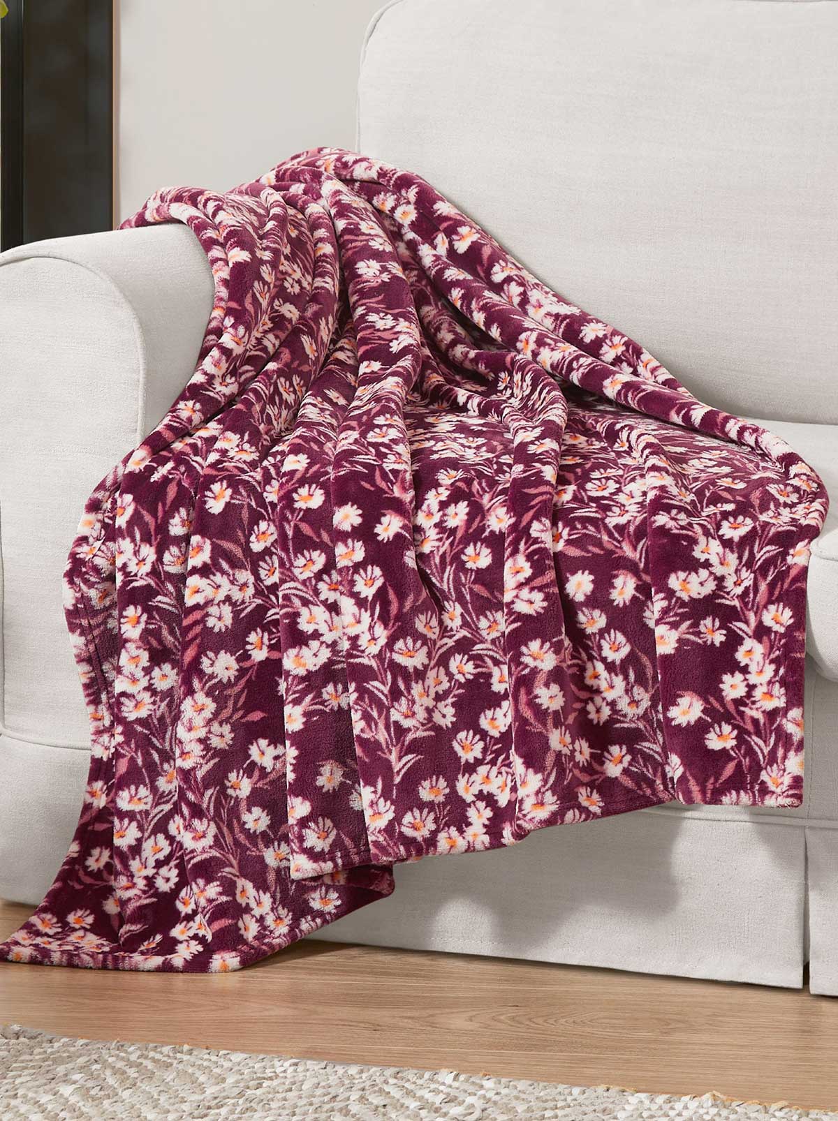 3248-wildflower-park-plush-throw-in-wine-red-2.jpg Wildflower Park Plush Throw in Wine Red