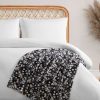 Wildflower Park Plush Throw in Black