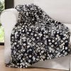 Wildflower Park Plush Throw in Black