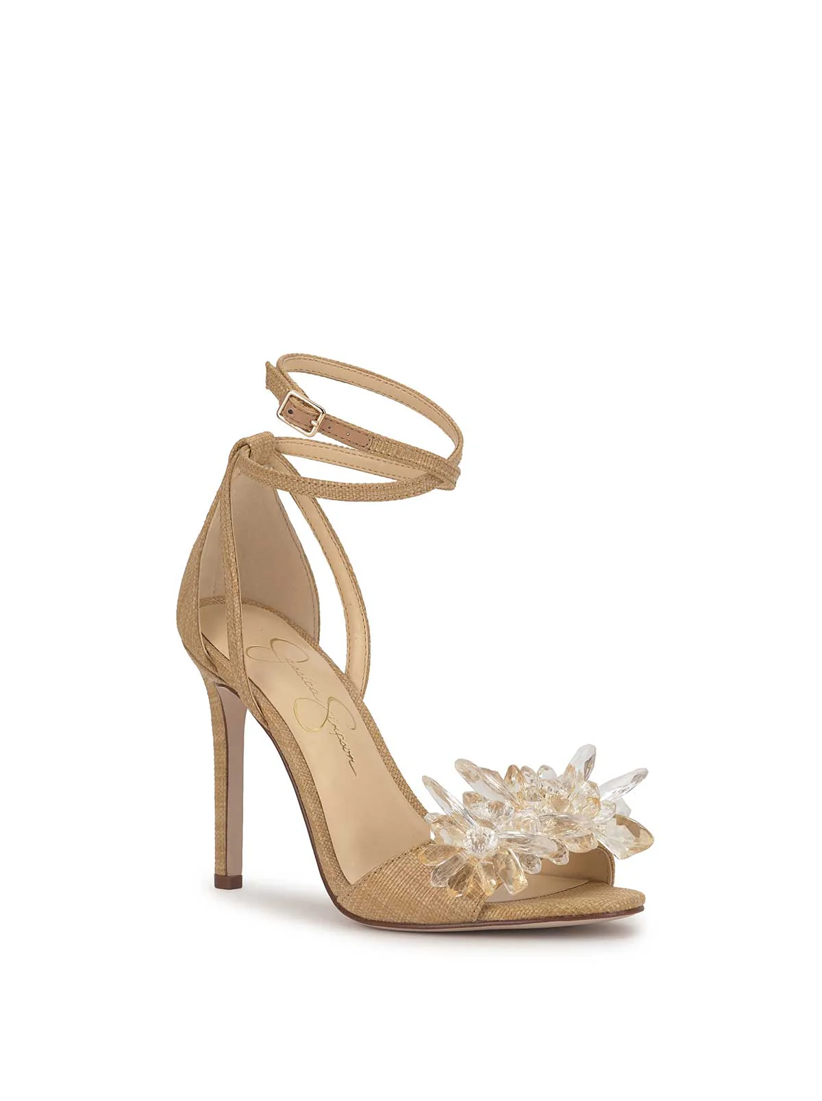 Janivah High Heel in Natural Raffia