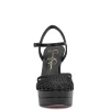 Inaia Braided Platform Sandal in Black