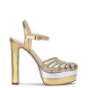 Inaia Braided Platform Sandal in Gold