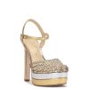 Inaia Braided Platform Sandal in Gold