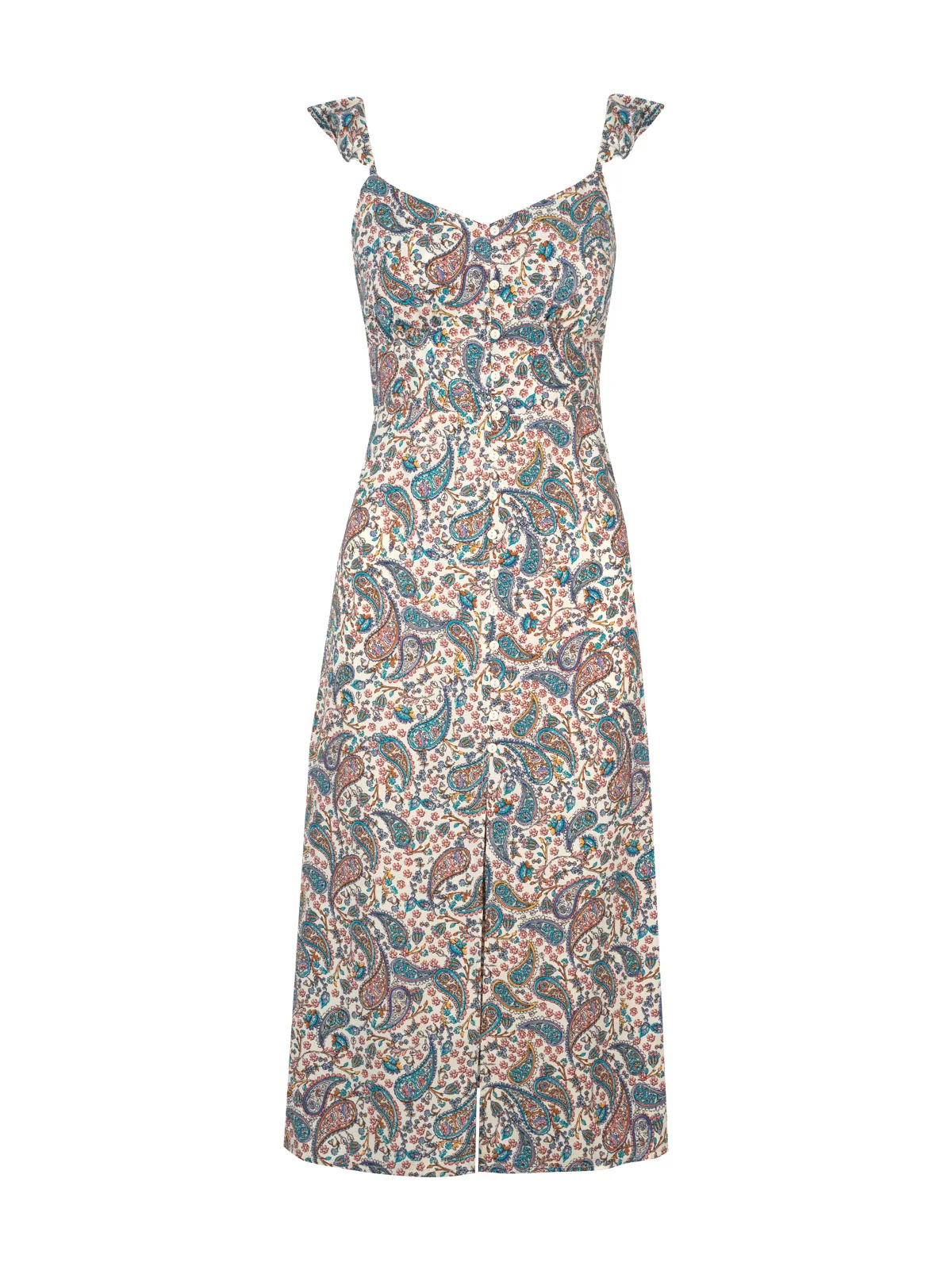 Sahira Dress in Buttercream Playful Paisleys