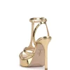 Sippete Platform Sandal in Gold