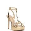 Sippete Platform Sandal in Gold