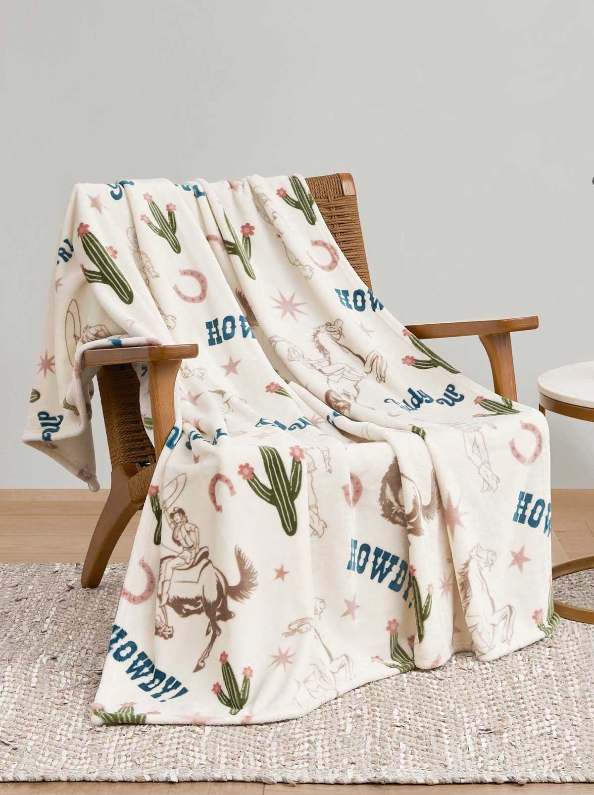3648-giddy-up-cowgirl-plush-throw-blanket-1.jpg Giddy Up Cowgirl Plush Throw Blanket