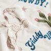 Giddy Up Cowgirl Plush Throw Blanket