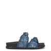 Caralyna Flat Sandal in Denim