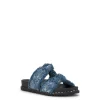 Caralyna Flat Sandal in Denim