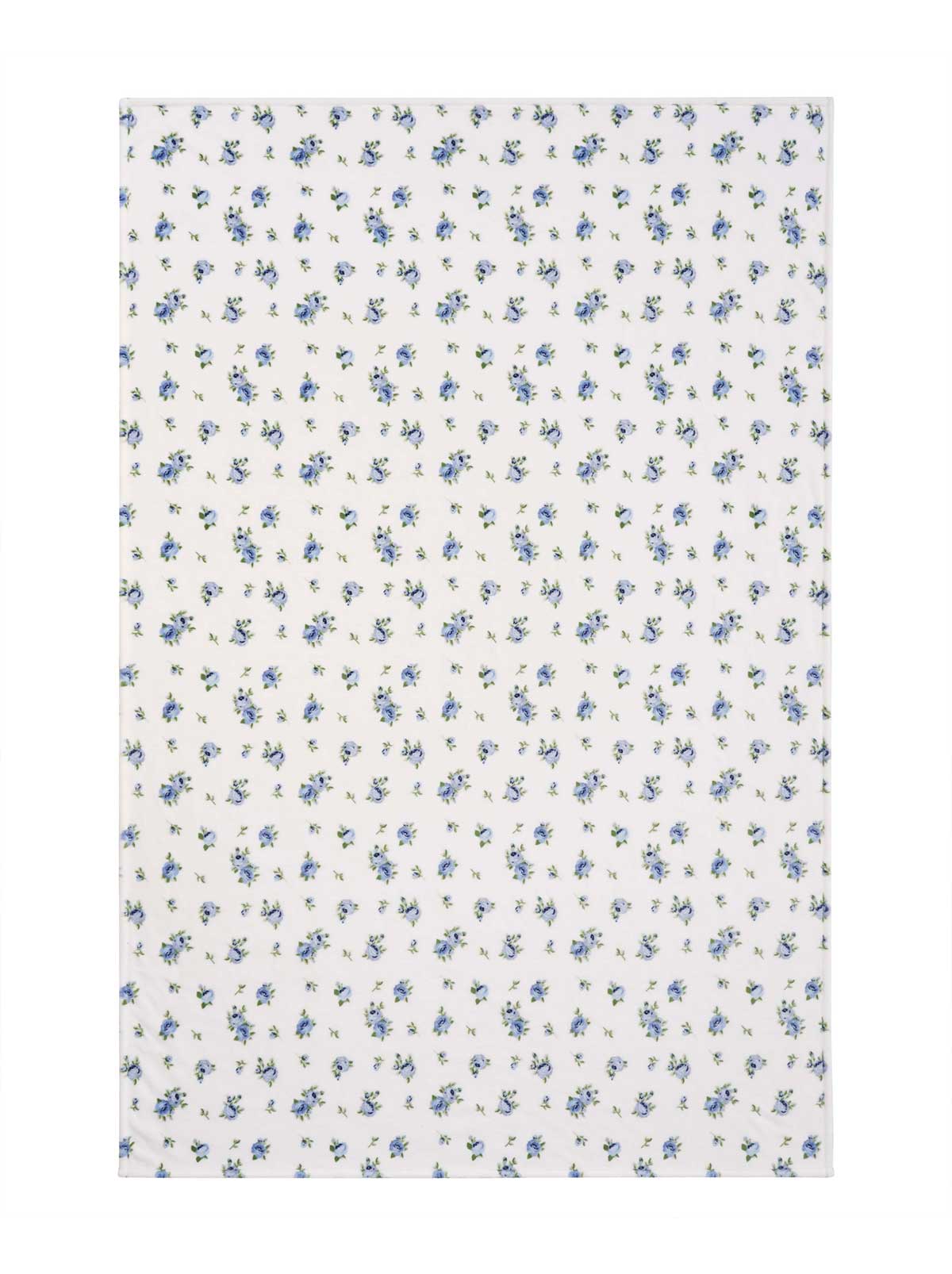 3684-cottage-rose-blue-plush-throw-blanket-2.jpg Cottage Rose Blue Plush Throw Blanket