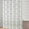 Haven Border Sage Green Shower Curtain Set