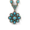 3776-large-turquoise-stone-flower-necklace-in-gold-2.jpg Large Turquoise Stone Flower Necklace in Gold