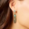 3778-turquoise-stone-feather-drop-earrings-1.jpg Turquoise Stone Feather Drop Earrings