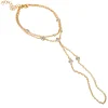 Demi Fine Hand Chain in Jeweled Gold